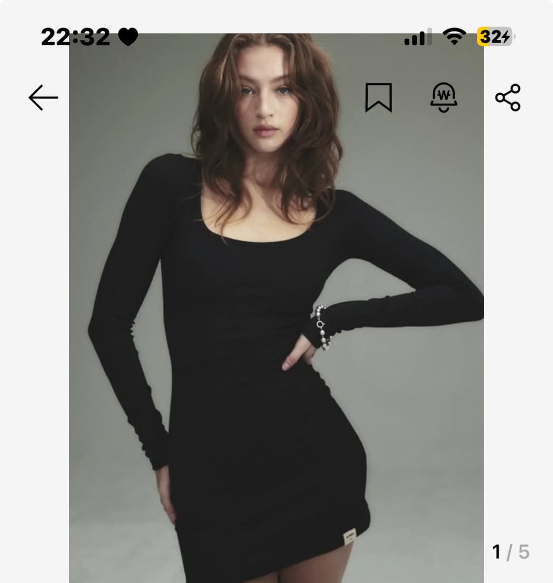 글로니 G CLASSIC RIB MINI DRESS (CHARCOAL) 상품이미지1