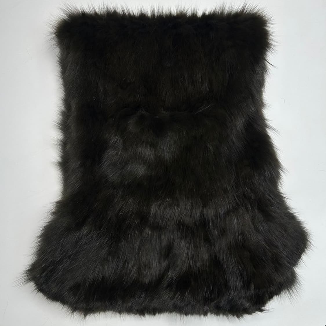  (포켓 보유) 밍크 머플러 블랙-차콜 상품이미지2