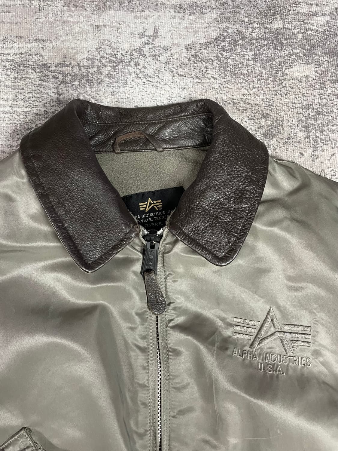 Vtg 알파 인다스트릿 레더카라넥  상품이미지2