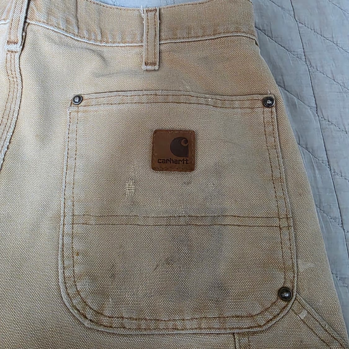 [34X31] 빈티지 칼하트 더블니 B136 BRN 워크팬츠 트래쉬드 상품이미지6
