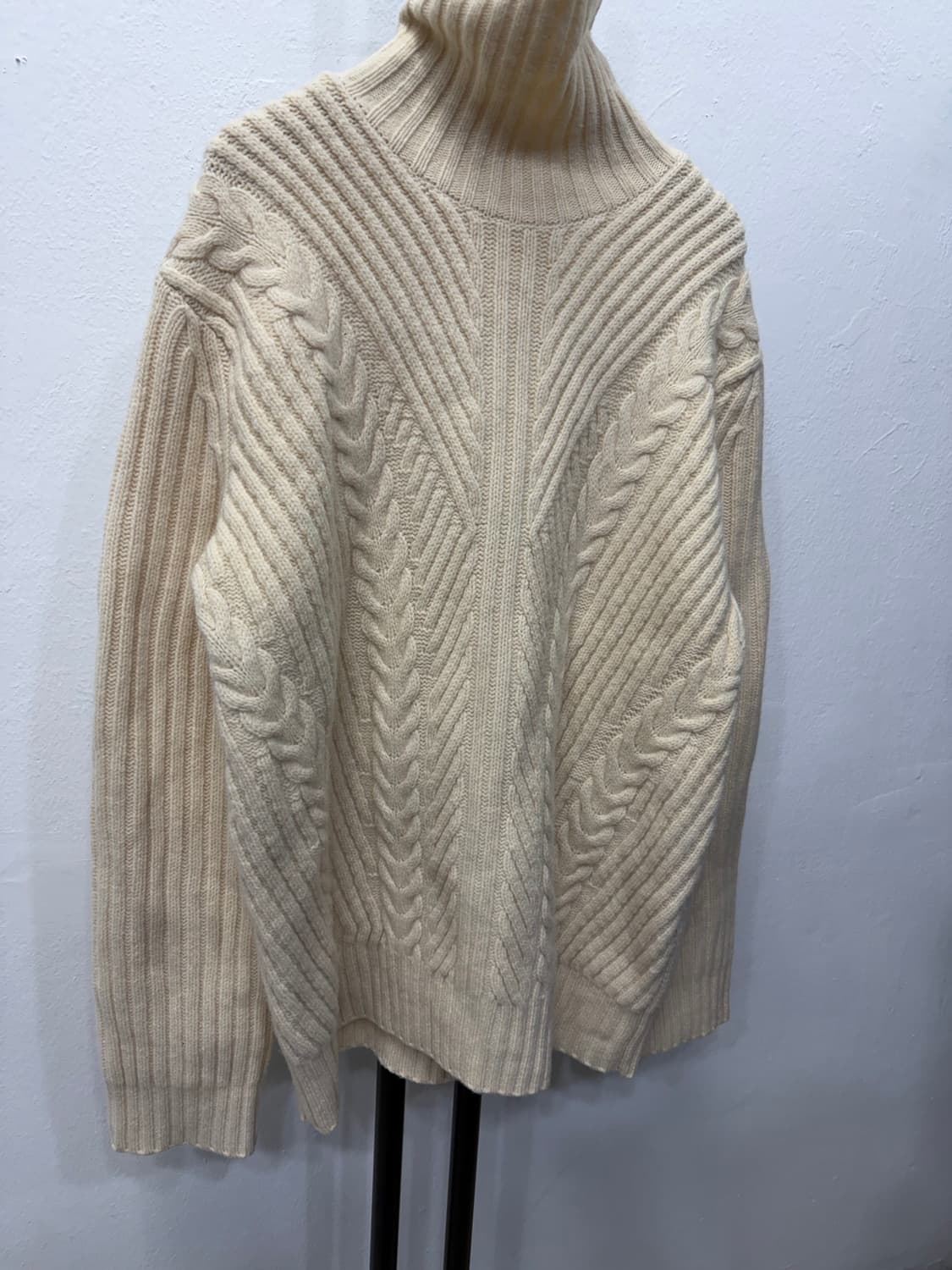 정품) 시스템옴므 터틀넥 케이블 니트 100 상품이미지2