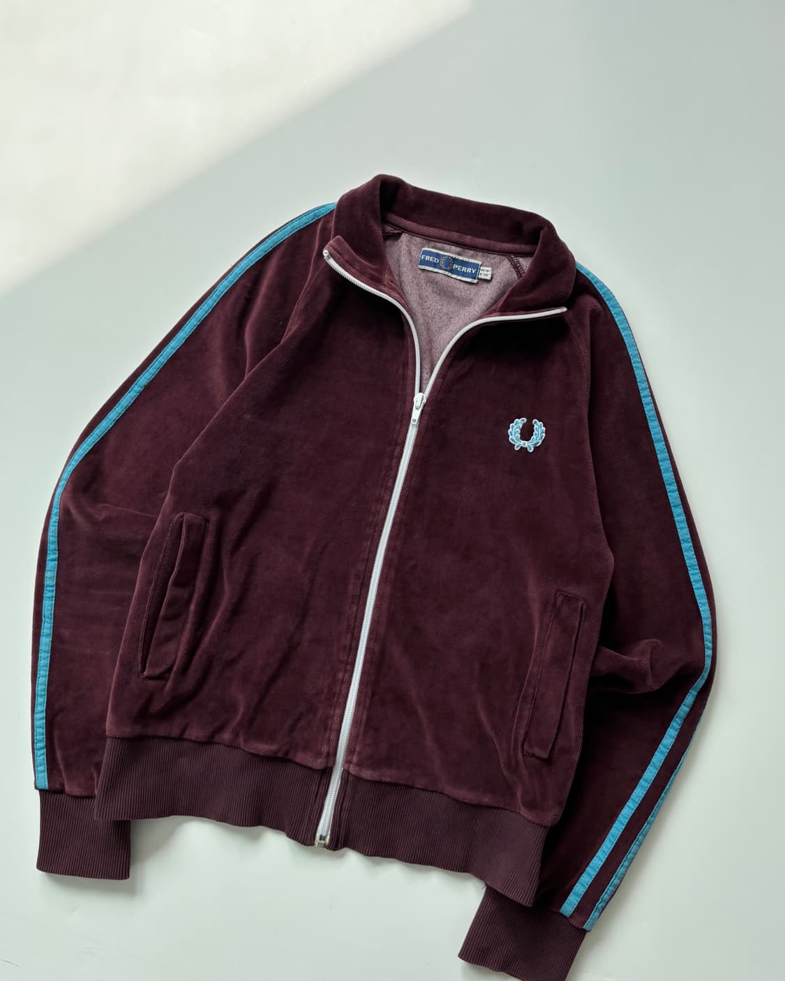 Fredperry 프레드페리 버건디 벨루어 트랙탑  상품이미지5
