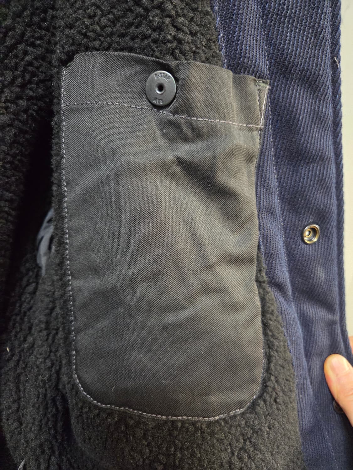 G-Star 로우 블랙 데님 쉐르파 자켓(S)택없음 상품이미지6