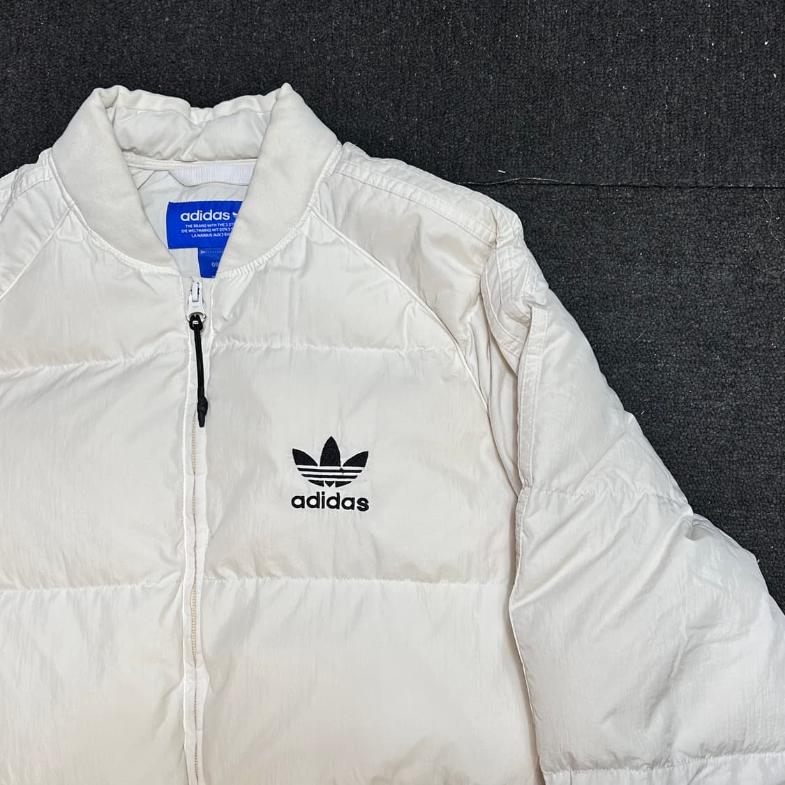 아디다스 화이트 패딩 점퍼 오리털 덕다운 파카 90 상품이미지3