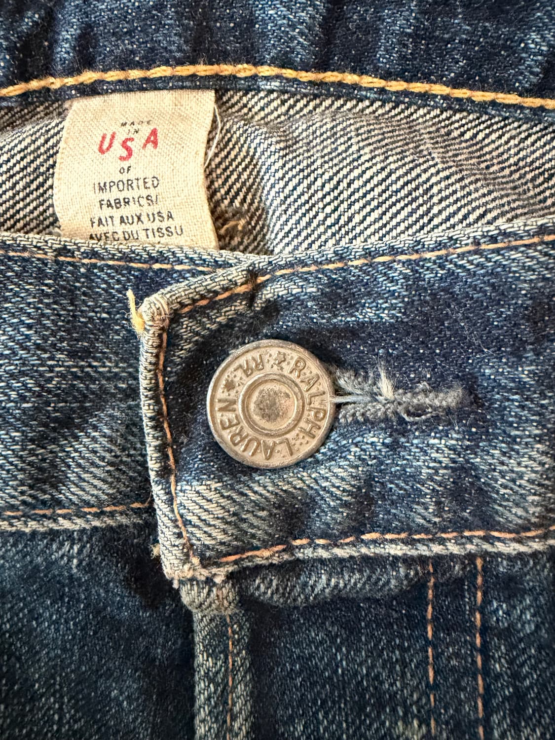 RRL 더블알엘 로우스트레이트 워싱 데님 32x32 USA 상품이미지3