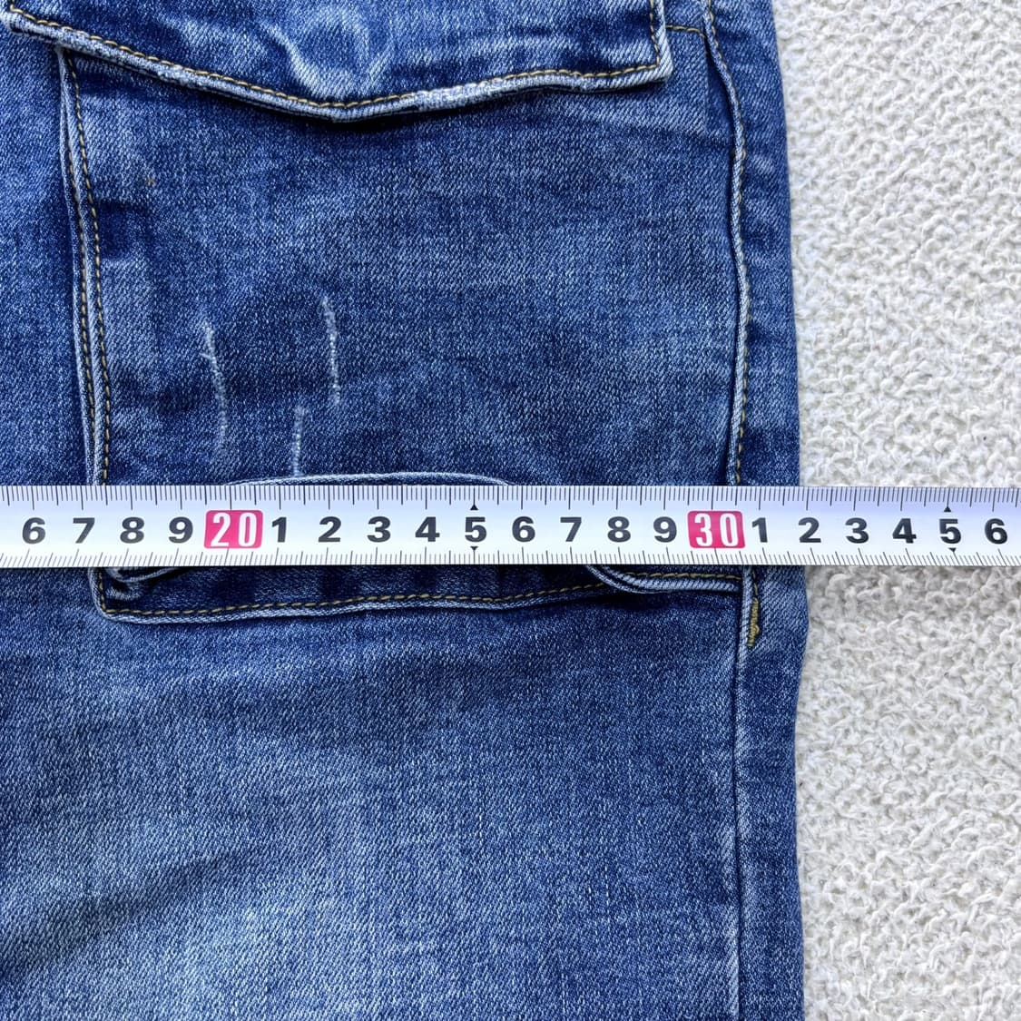 36 빈티지 남성 블루 워싱 데님 팬츠 0527E 상품이미지7