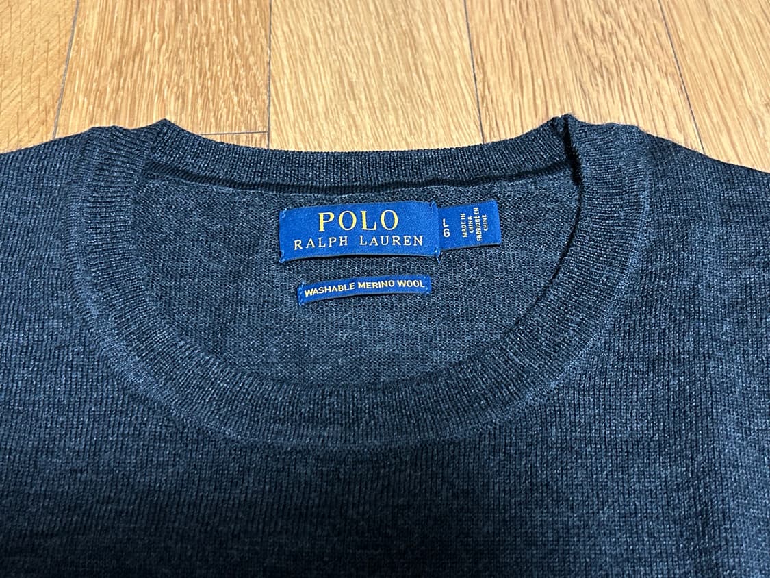 폴로 랄프로렌 워셔블 울 니트 L 차콜 상품이미지3