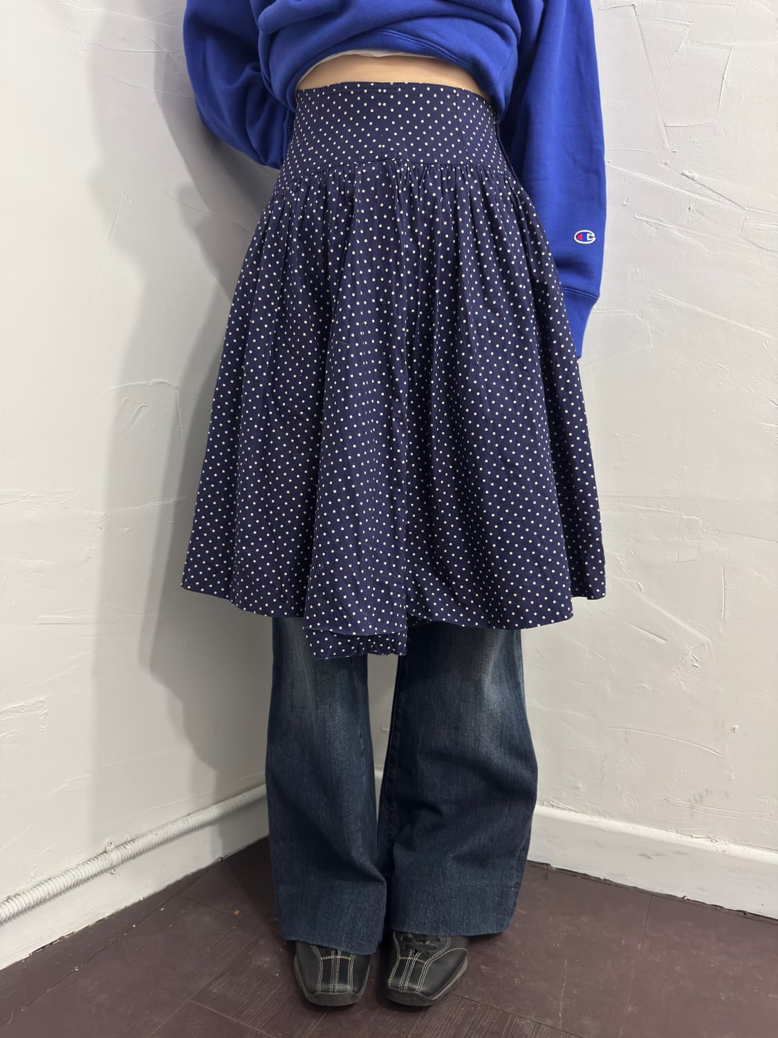 ingle wood dot midi skirt 상품이미지1