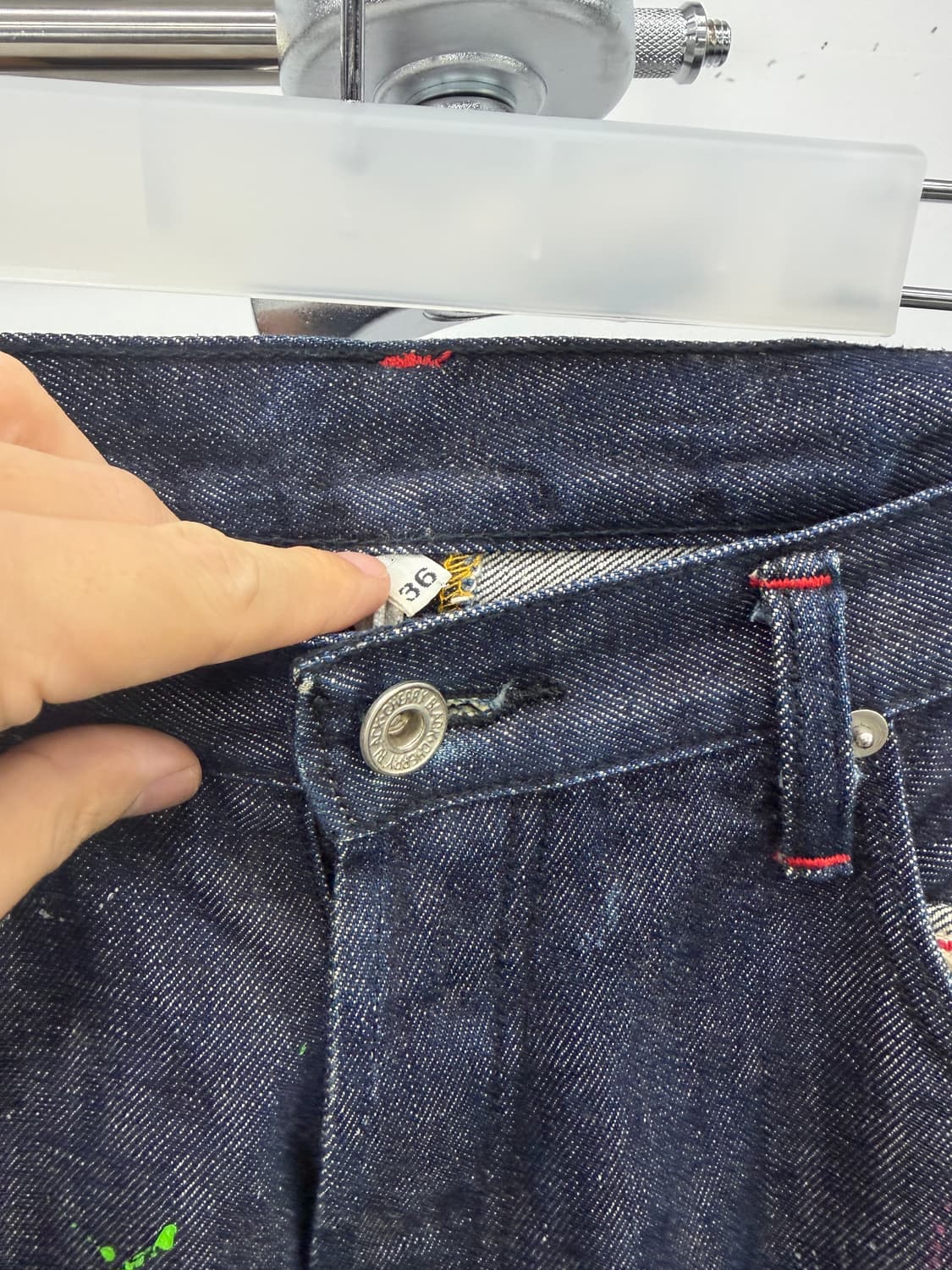 Evisu Black Cherry Splash denim pants 상품이미지10