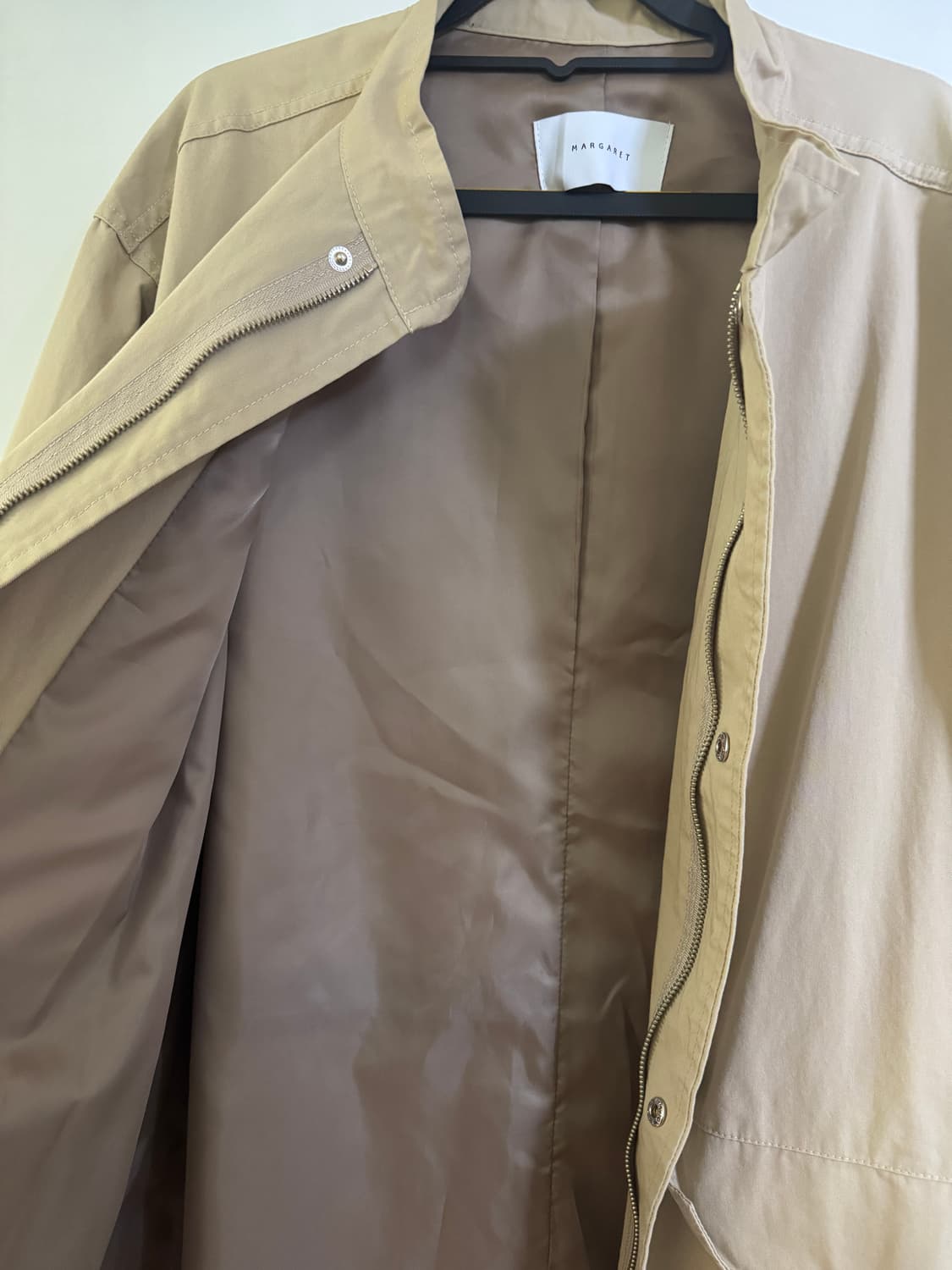 베이지 롱 야상 점퍼 os 상품이미지4