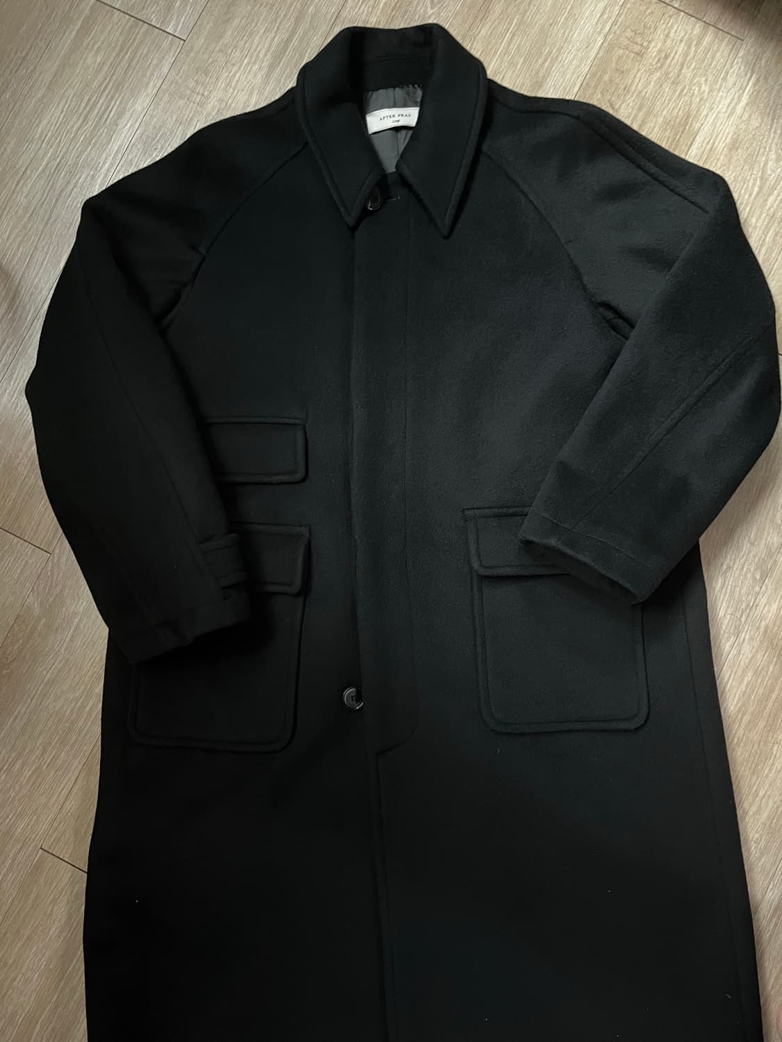 [특가] 애프터프레이 투어리스트 캐시미어 발마칸 코트 블랙 상품이미지2