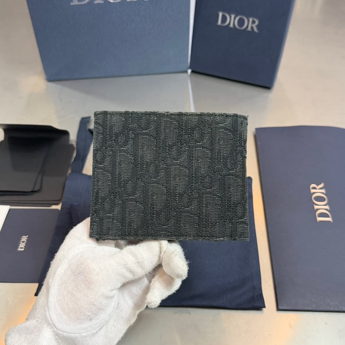 [리오브] 디올 오블리크 자카드 반지갑 상품이미지3