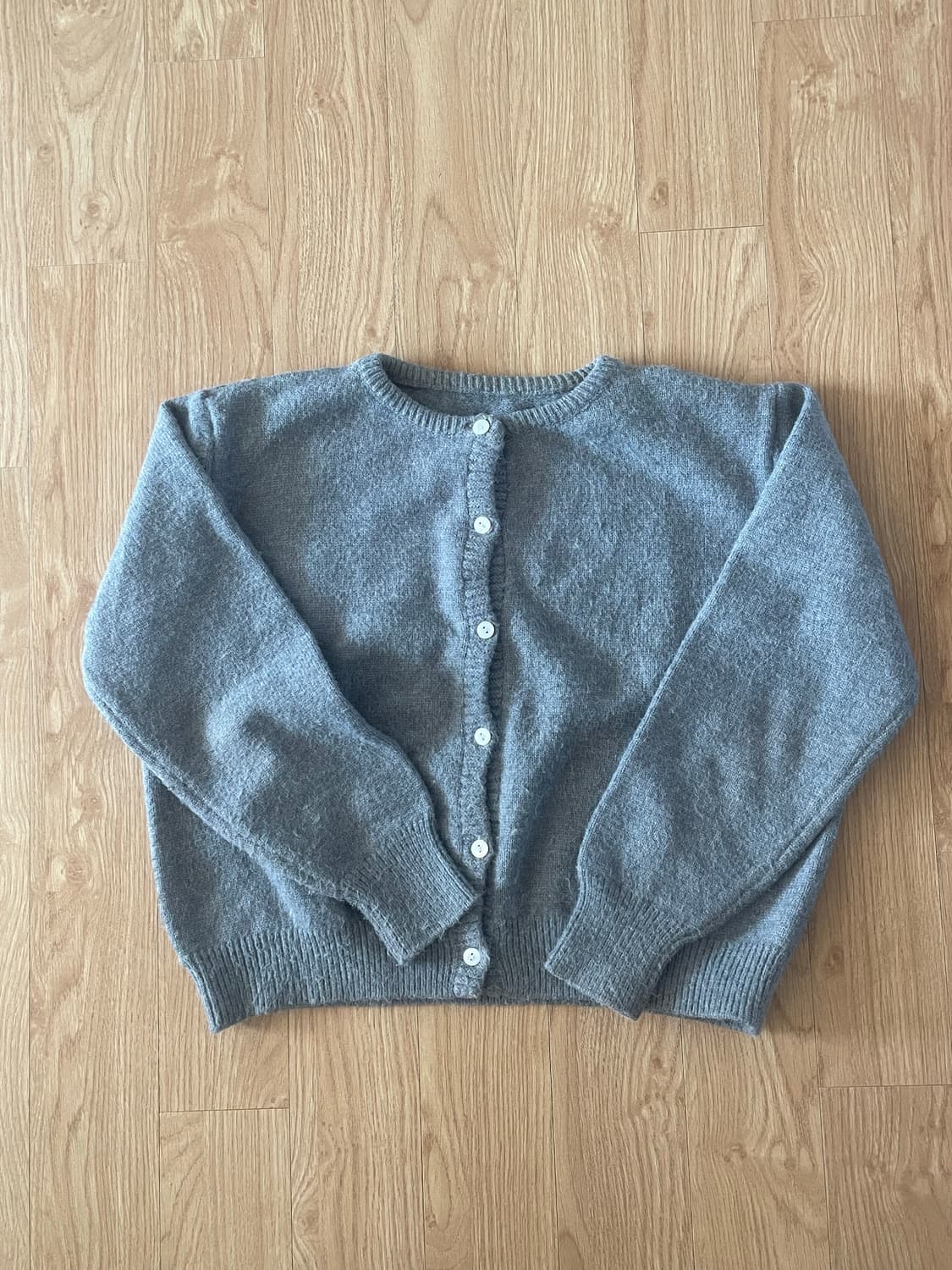 회색 가디건 니트 상품이미지1