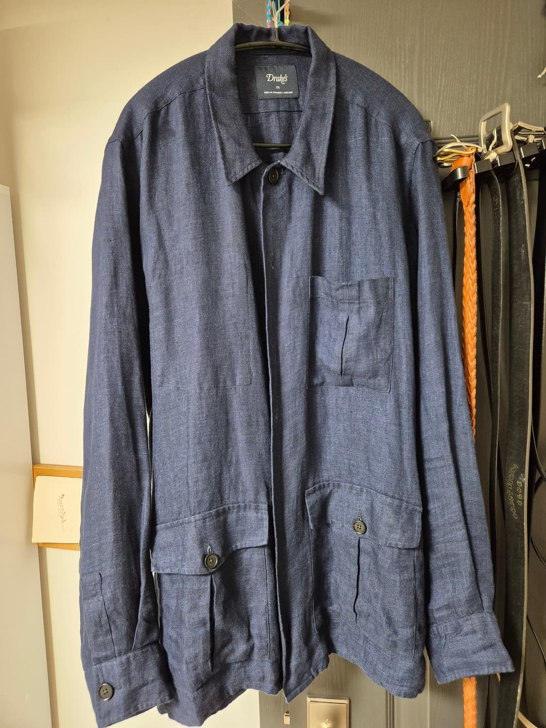 드레익스 린넨 오버셔츠 네이비 XL 상품이미지1
