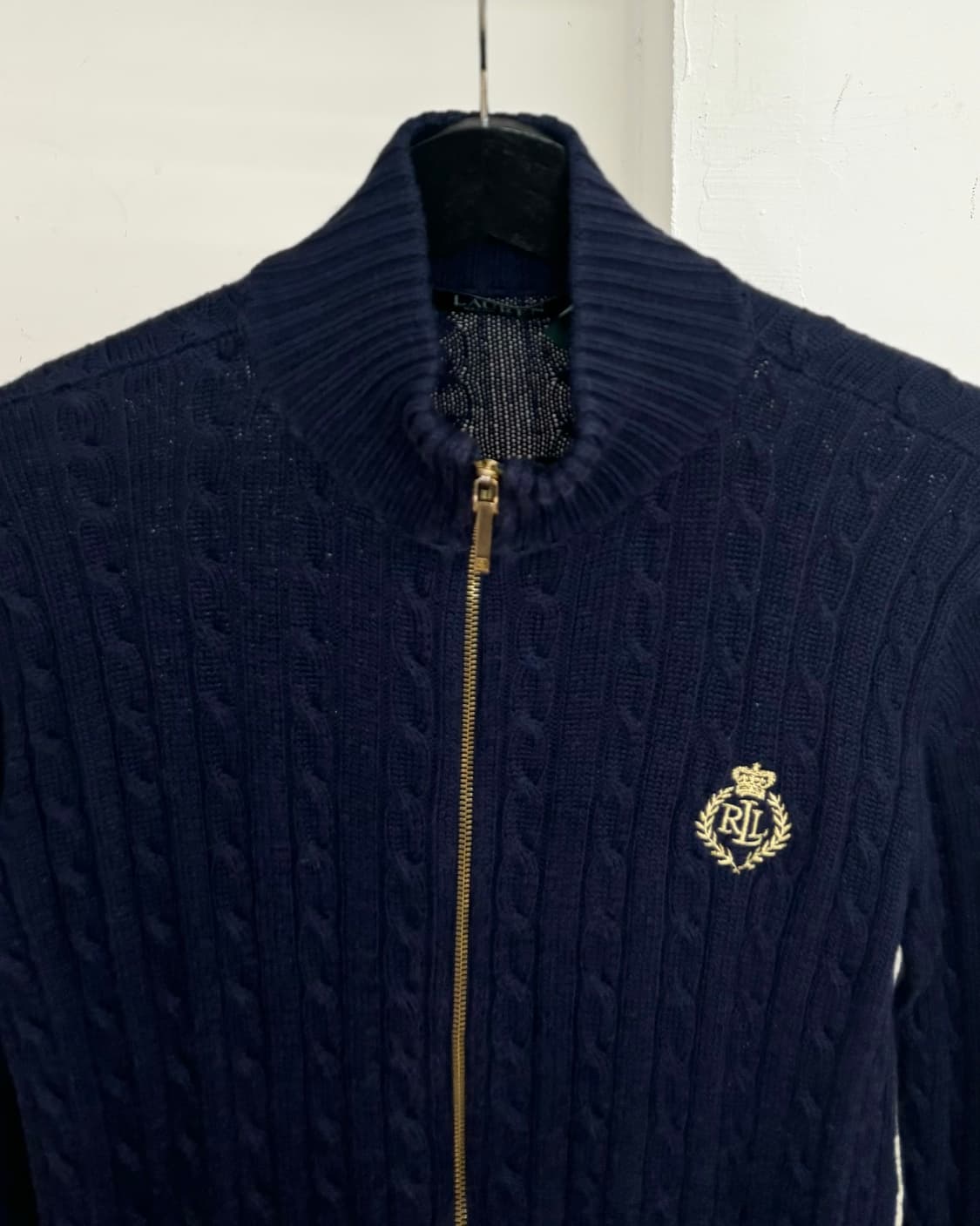 로렌 랄프 로렌 네이비 케이블 니트 집업 상품이미지2