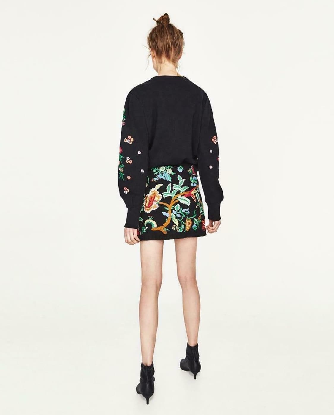 (새상품/L) 자라 플로럴 미니 스커트 상품이미지1