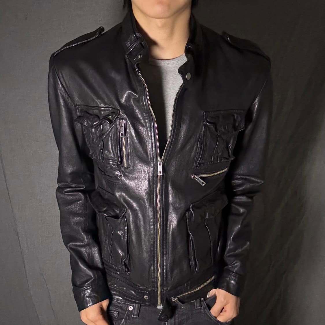 ltaly lamb skin pocket jacket 상품이미지4