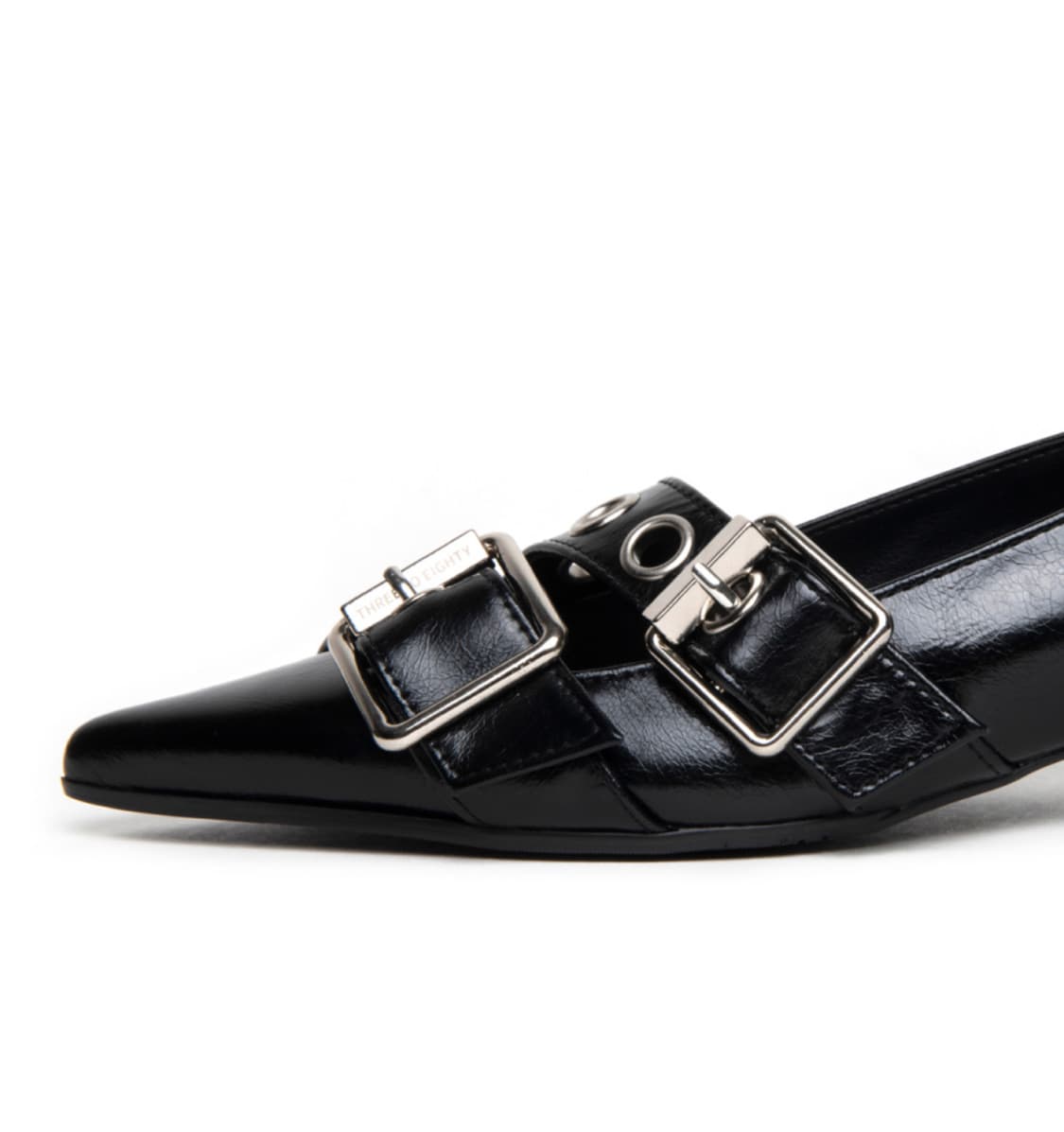 쓰리투에이티 BUCKLE KITTEN HEELS BLACK 버클 키튼 힐 상품이미지5