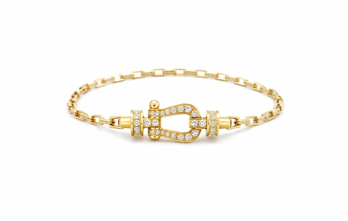 프레드 다이아 포스텐 팔찌 미디움 옐로우 골드 상품이미지1