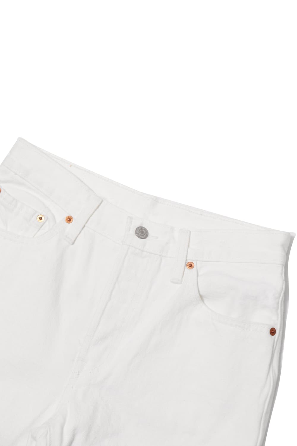 LEVIS 501 하이라이즈 스트레이트 레그 미사용 화이트 무파진 상품이미지3