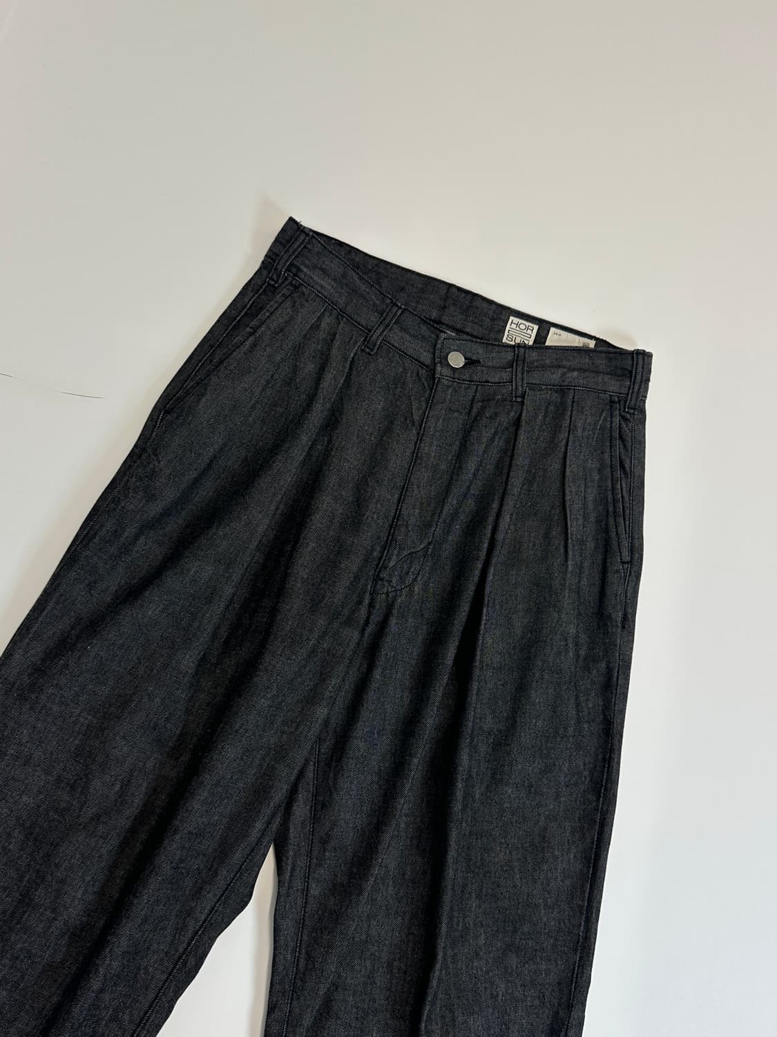 홀리선 핀턱 인디고 와이드루즈핏 데님 팬츠 s  상품이미지1