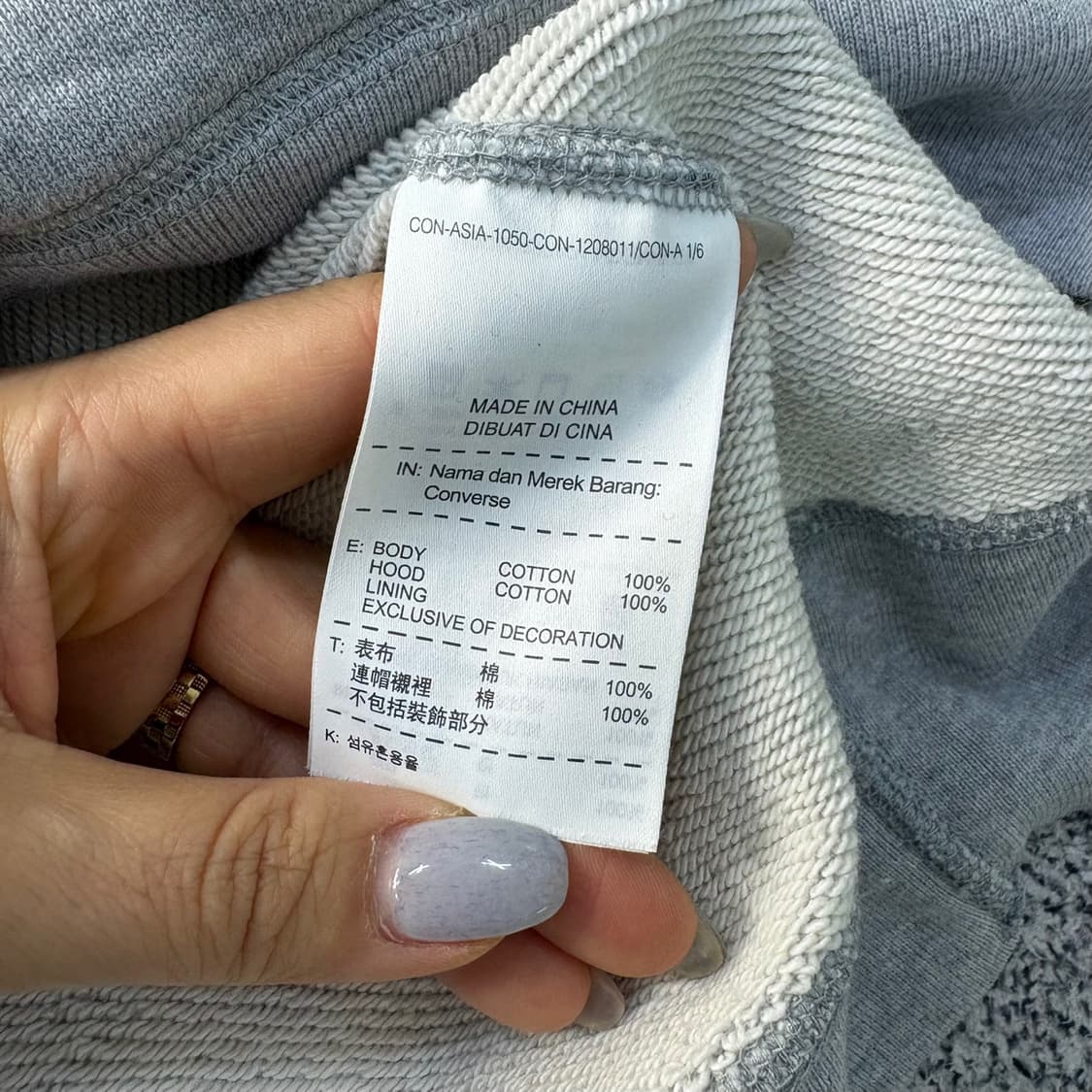 M 컨버스 남성 앞포켓 후드티 0324J 상품이미지4