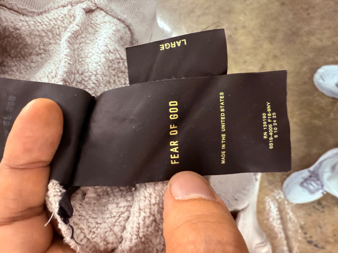 Fear of God 파리 스카이 후드티 L 베이지 상품이미지5