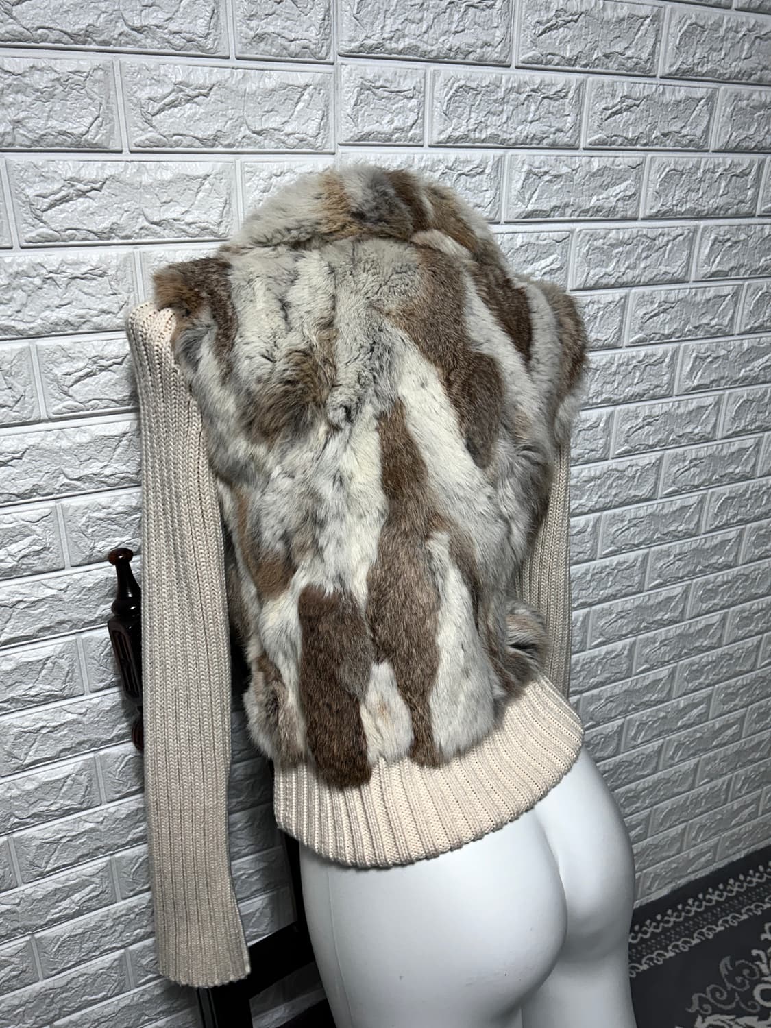 Nth Knit Rabbit Fur Zip-up 상품이미지5