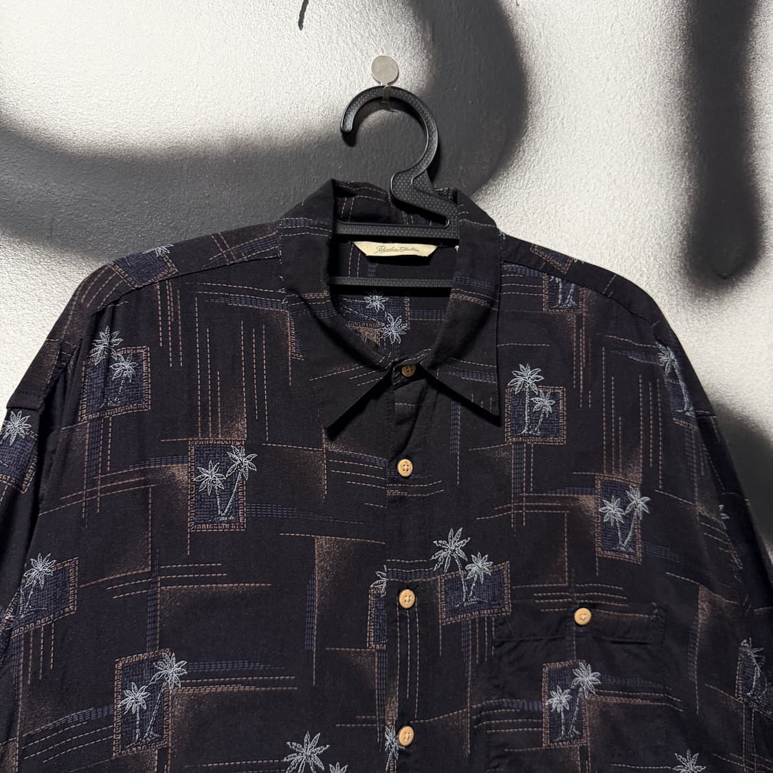 VTG 빈티지 야자수 풀 패턴 레이온 반팔 셔츠 상품이미지2