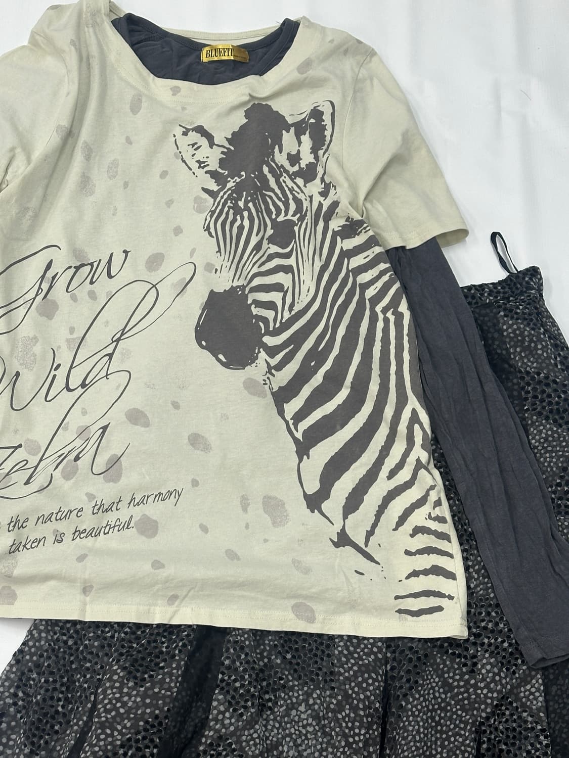 🪶하구미의 그런지 코디세트 🪶 지브라 얼룩말 프린팅 레이어드 히피 상품이미지3