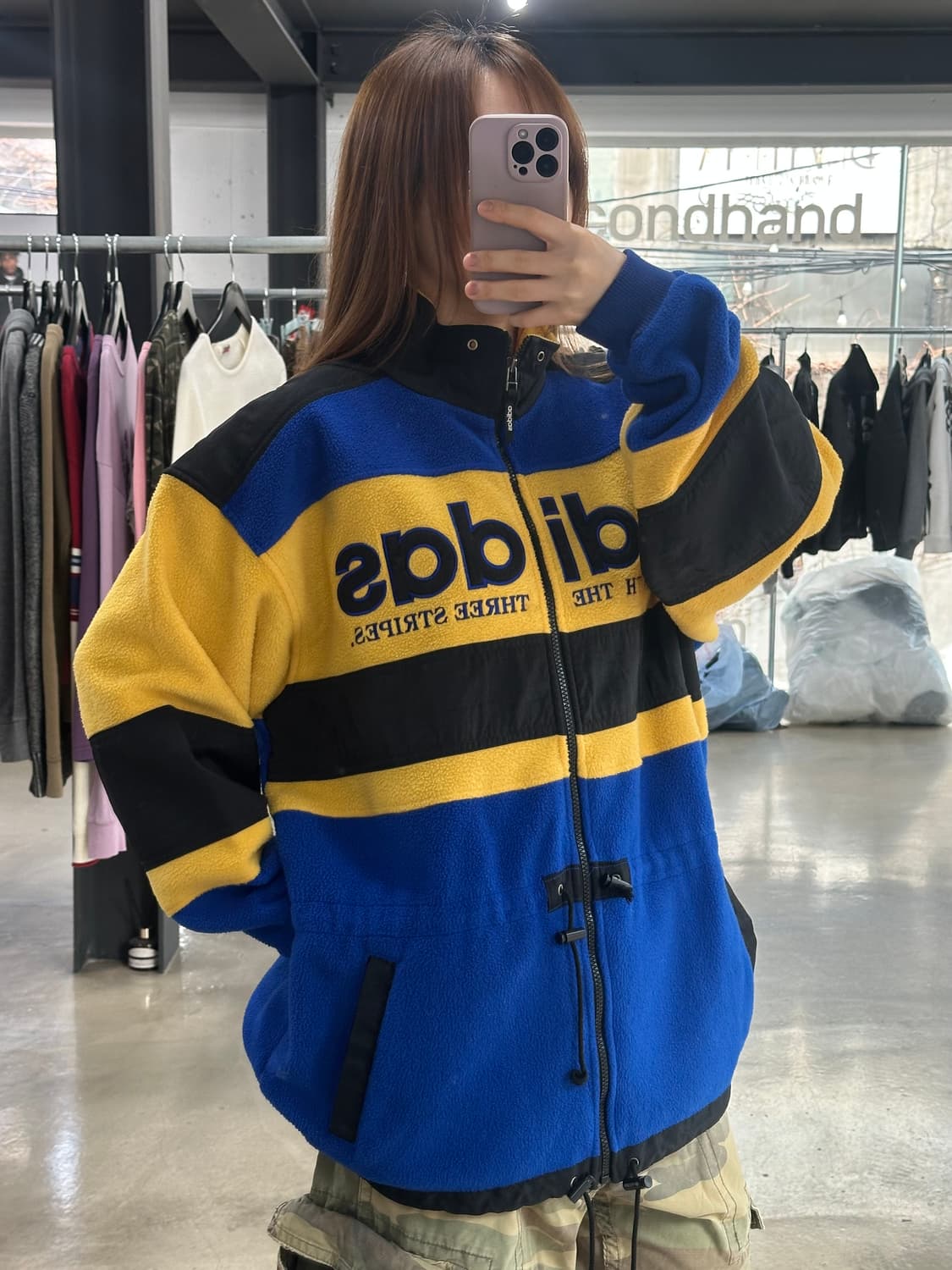 아디다스 80s 올드스쿨 트레포일 폴라텍 점퍼 상품이미지1