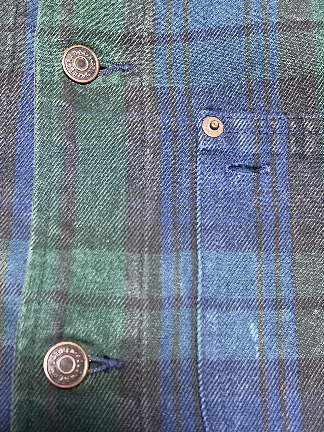 90s폴로컨츄리 체크 덩가리핏자켓 XXL 상품이미지3