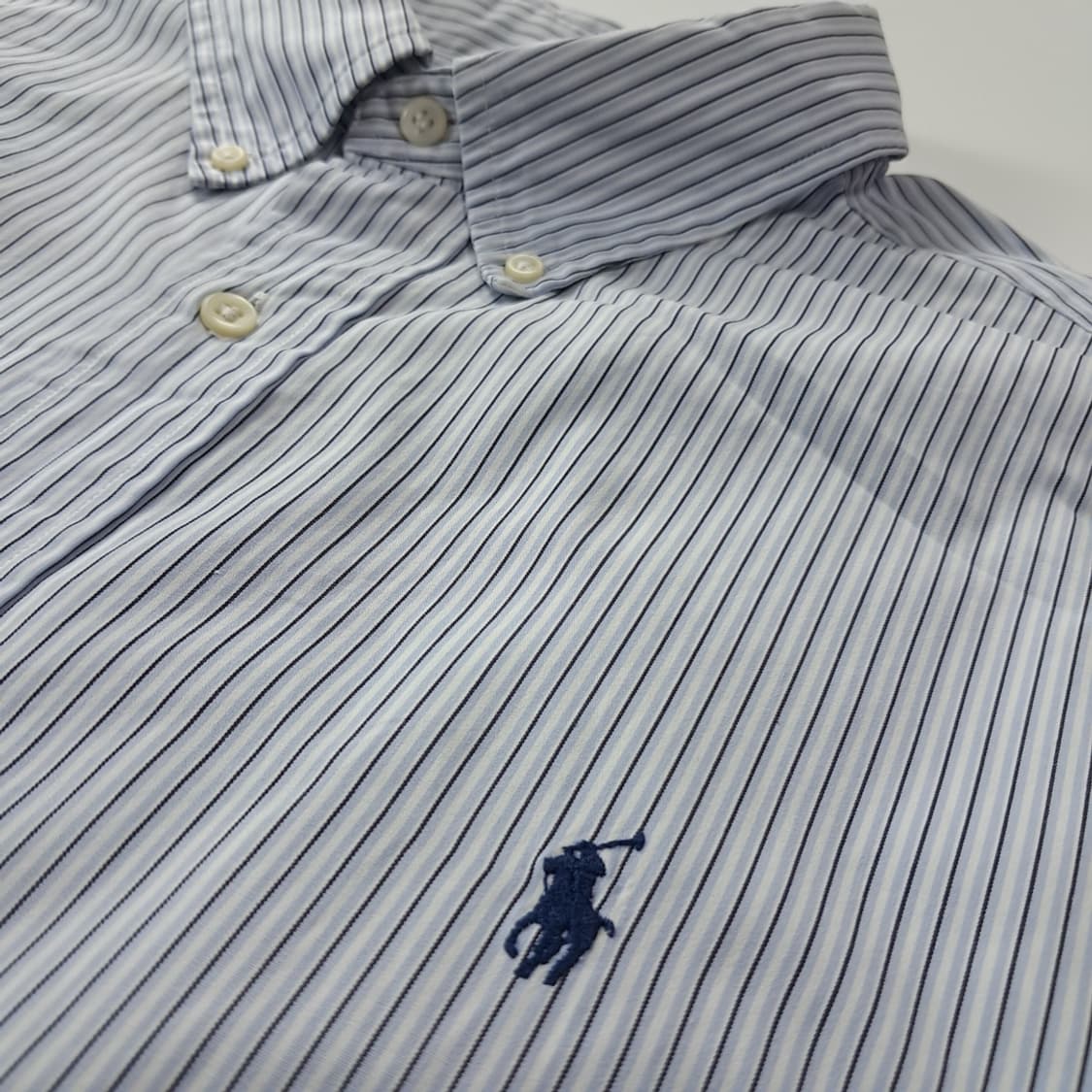 CJ634 2XL 폴로 블루 스트라이프 반팔 셔츠 남방 상품이미지4