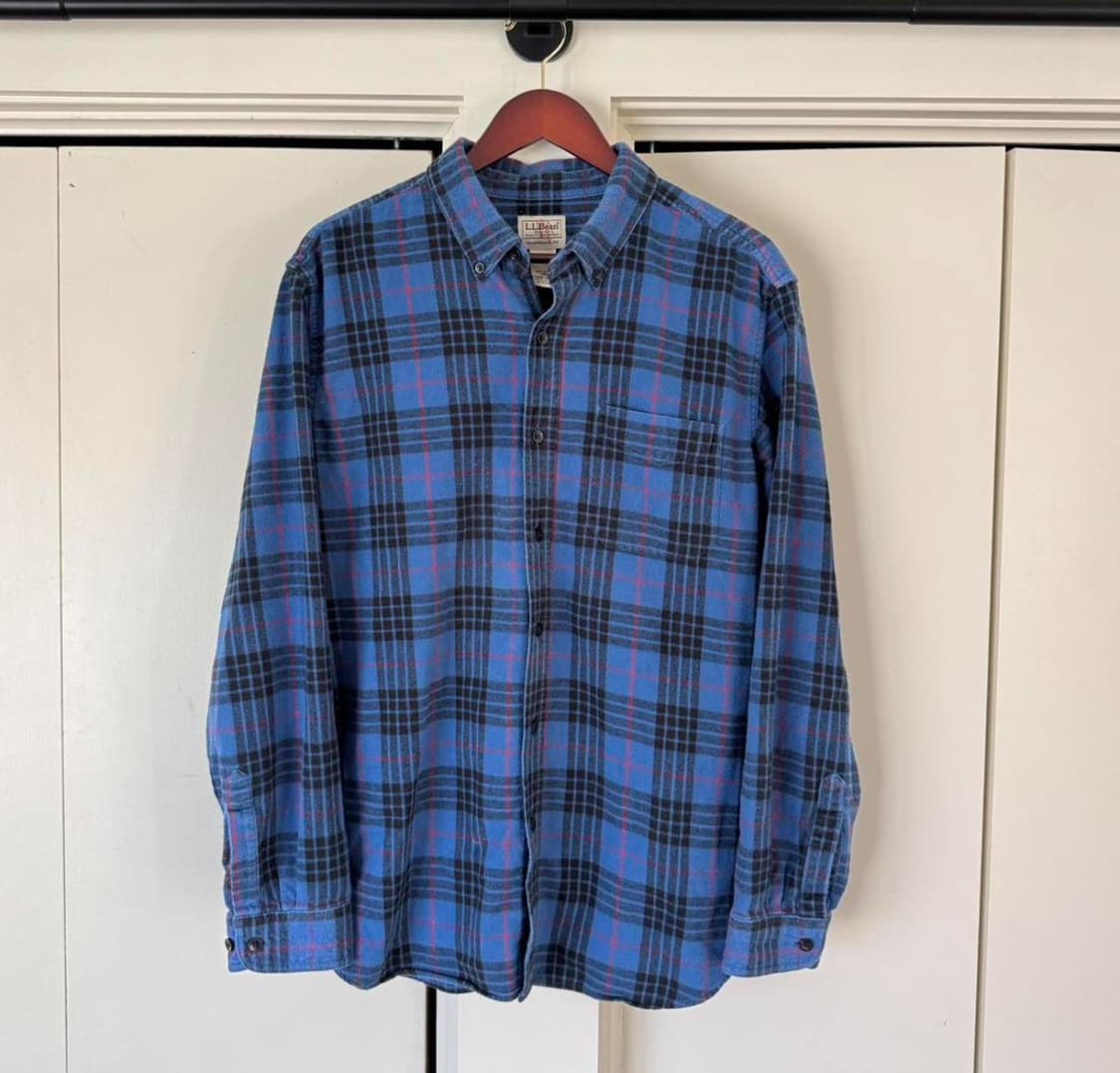 L.L Bean plaid flannel 셔츠 L 상품이미지1