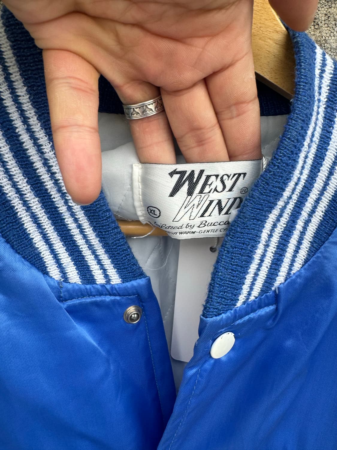 80s westwind usa빈티지 사틴 바시티 자켓 XL 상품이미지5