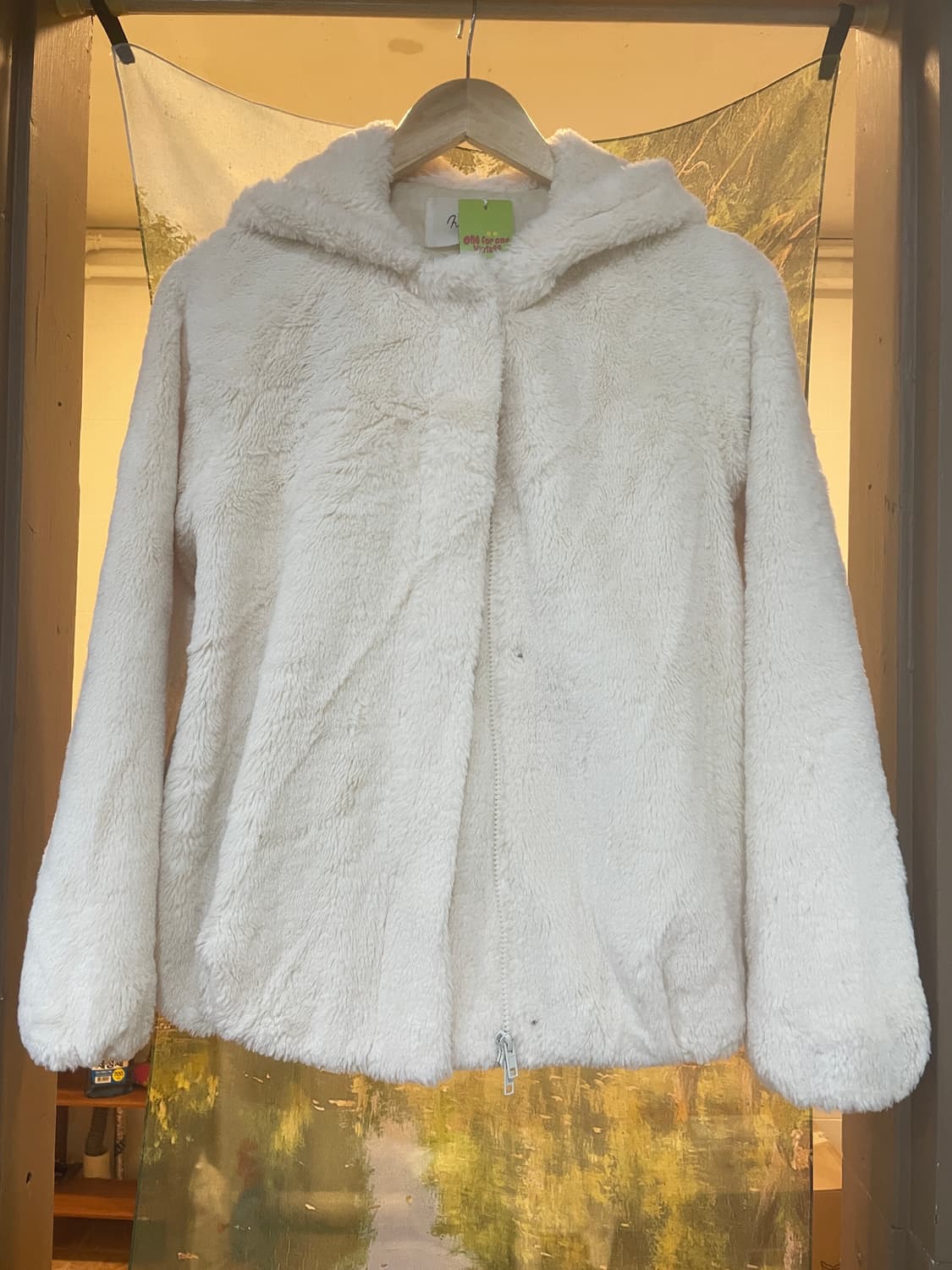 VTG 투웨이 아이보리 퍼 후드자켓 상품이미지2