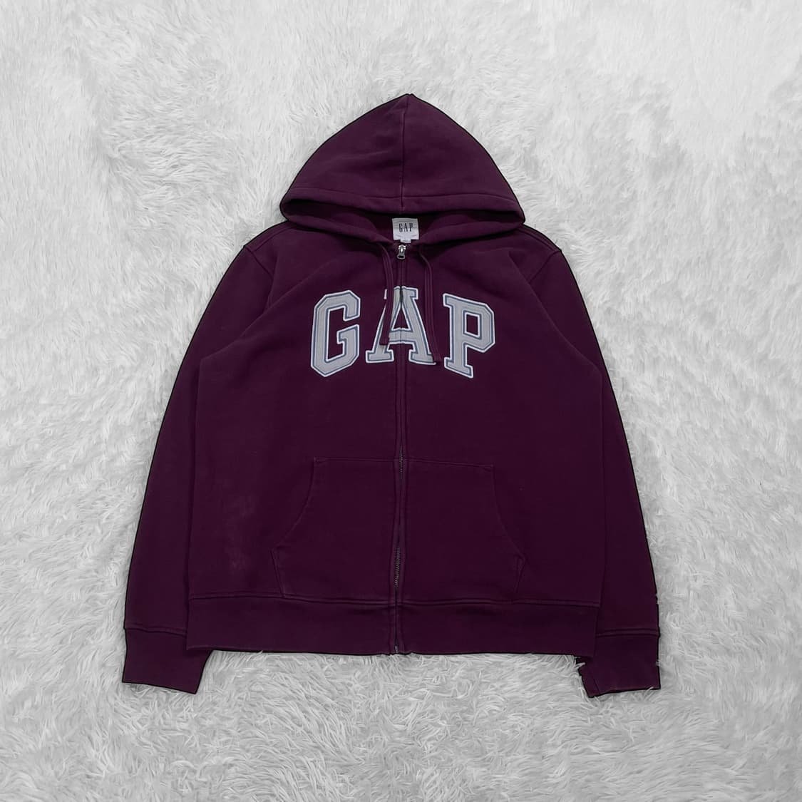 갭 Gap 스펠 로고 후드집업 버건디 상품이미지2