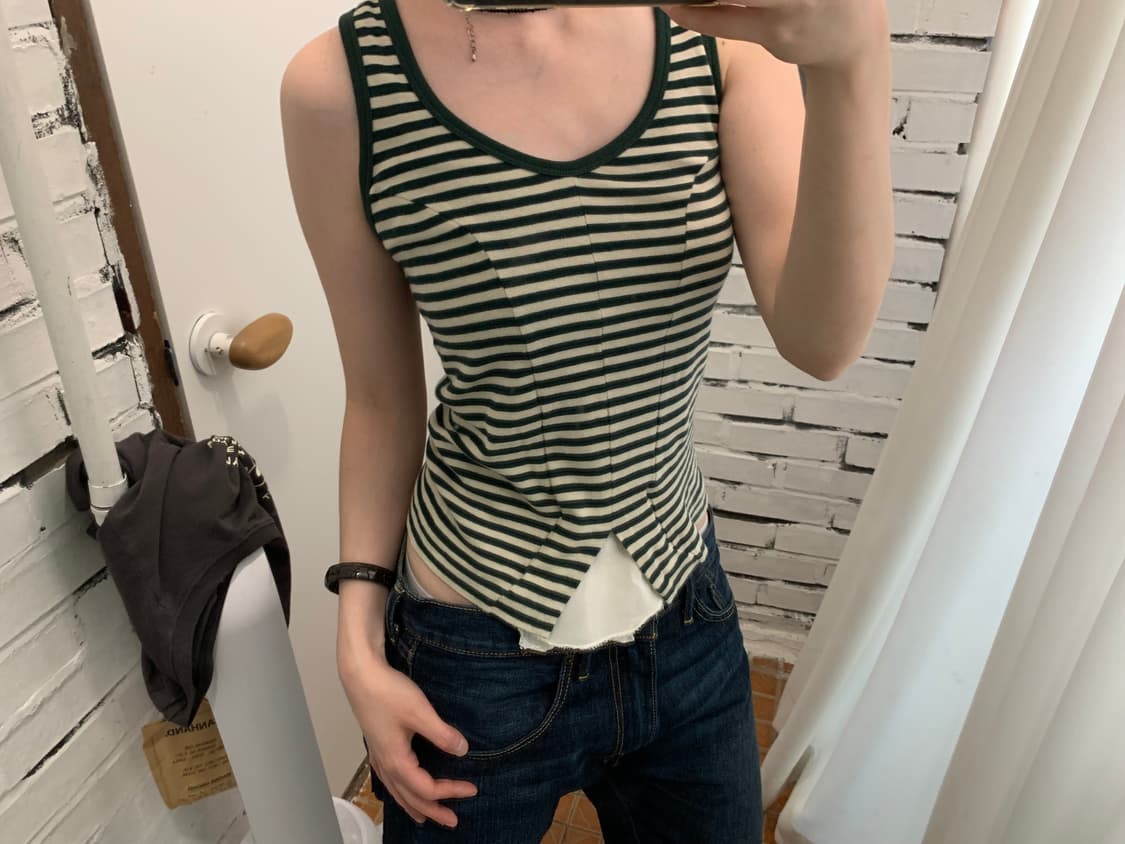 Toga pulla stripe layered sleeveless 상품이미지7