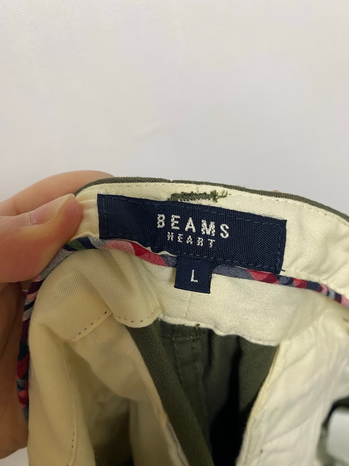 [BEAMS] 빔즈 하트 올리브 치노 팬츠 L사이즈 상품이미지8