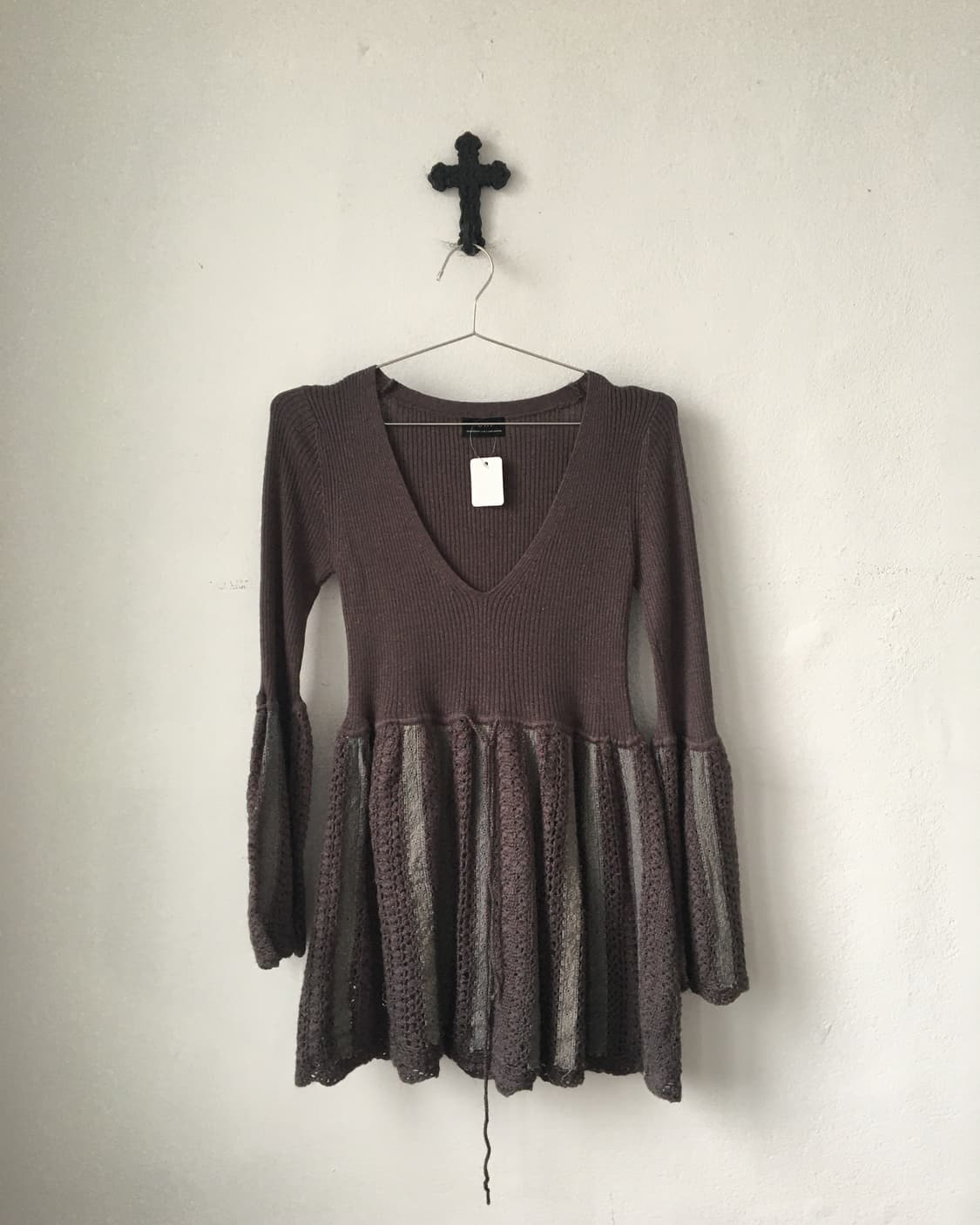 Crochet knitted point knit top 상품이미지2