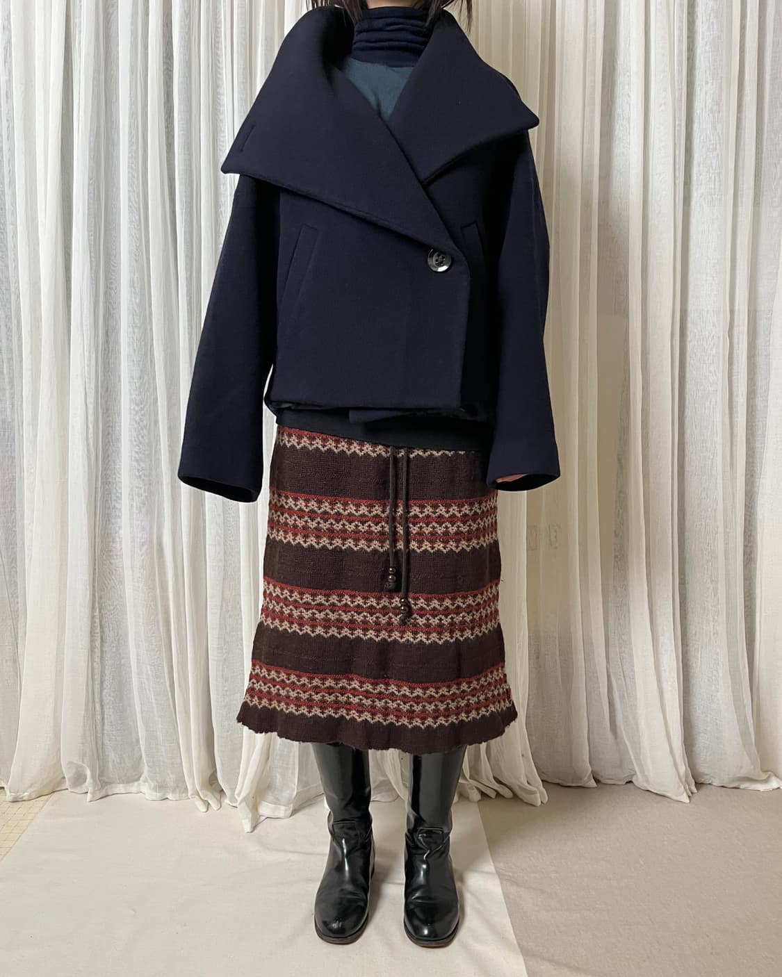 엔폴드 멜튼 울 하이넥 자켓 enfold 상품이미지9