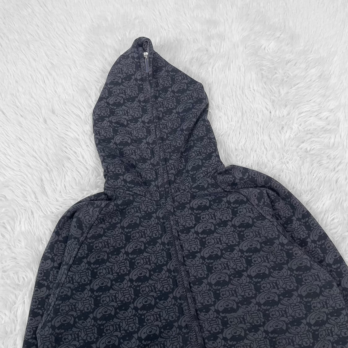 베이비마일로 애니멀 패턴 후드집업 그레이 블랙 상품이미지4