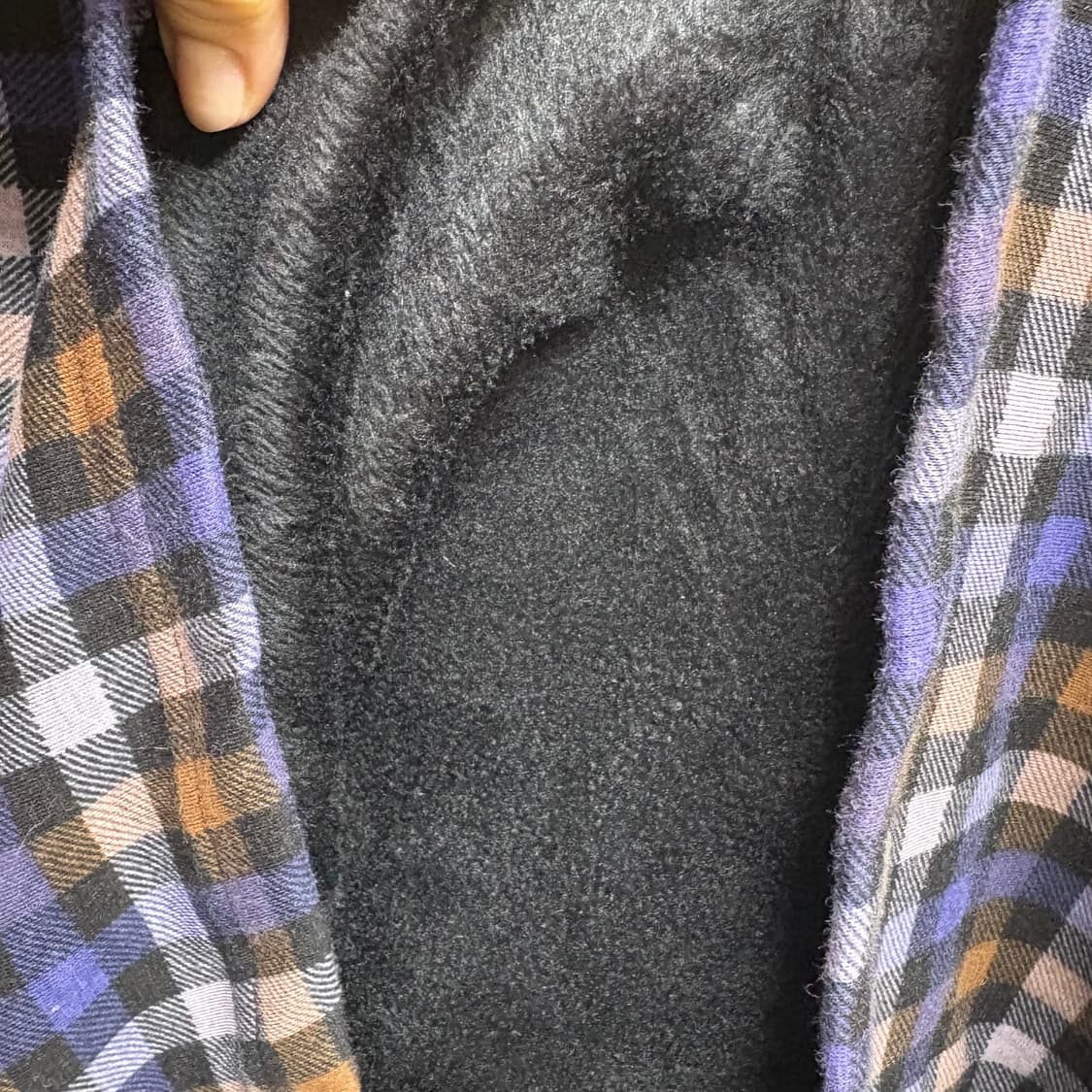 퍼플 체크 기모 키치 Y2K 롱 스커트  상품이미지4