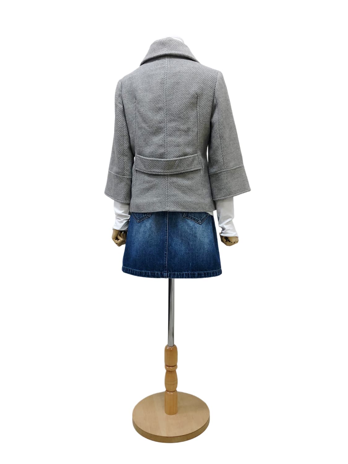 멜란지 그레이 히든 버튼 코트 상품이미지6