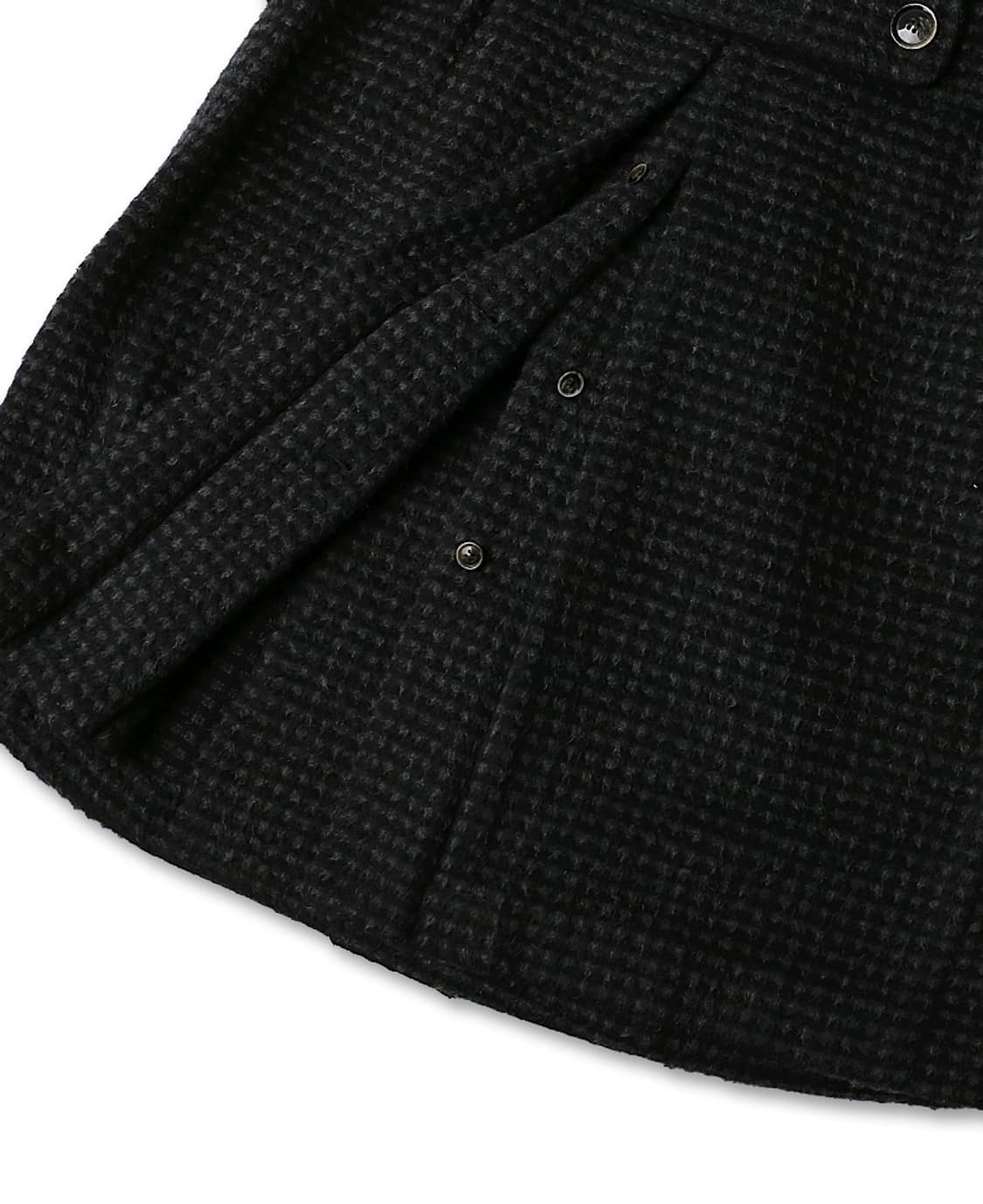 링자켓 [Ring Jacket] 블랙&그레이 패턴 앙고라 일본 폴로 코트 상품이미지6