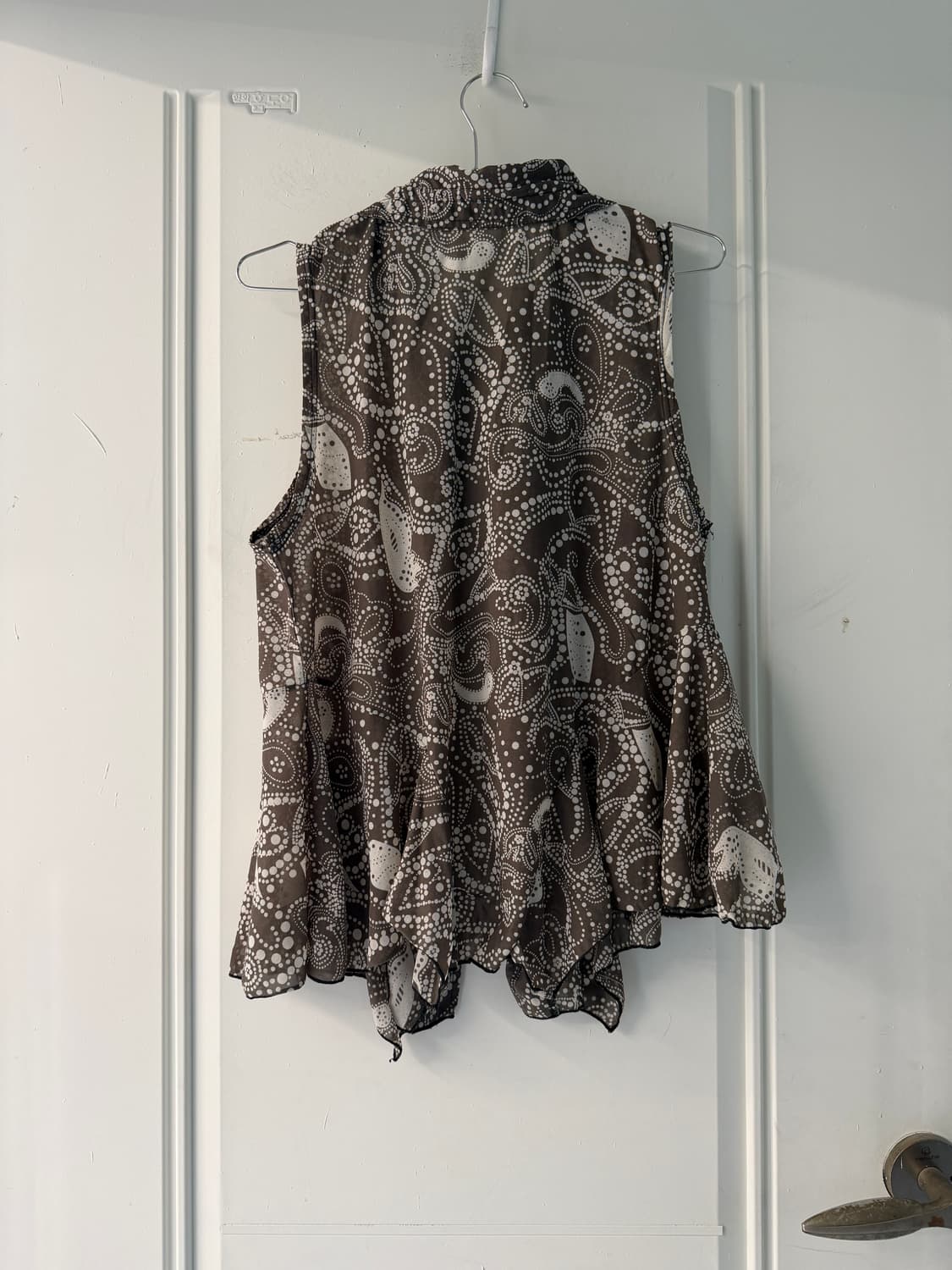 일본빈티지 브라운 페이즐리 민소매 셔츠 상품이미지8