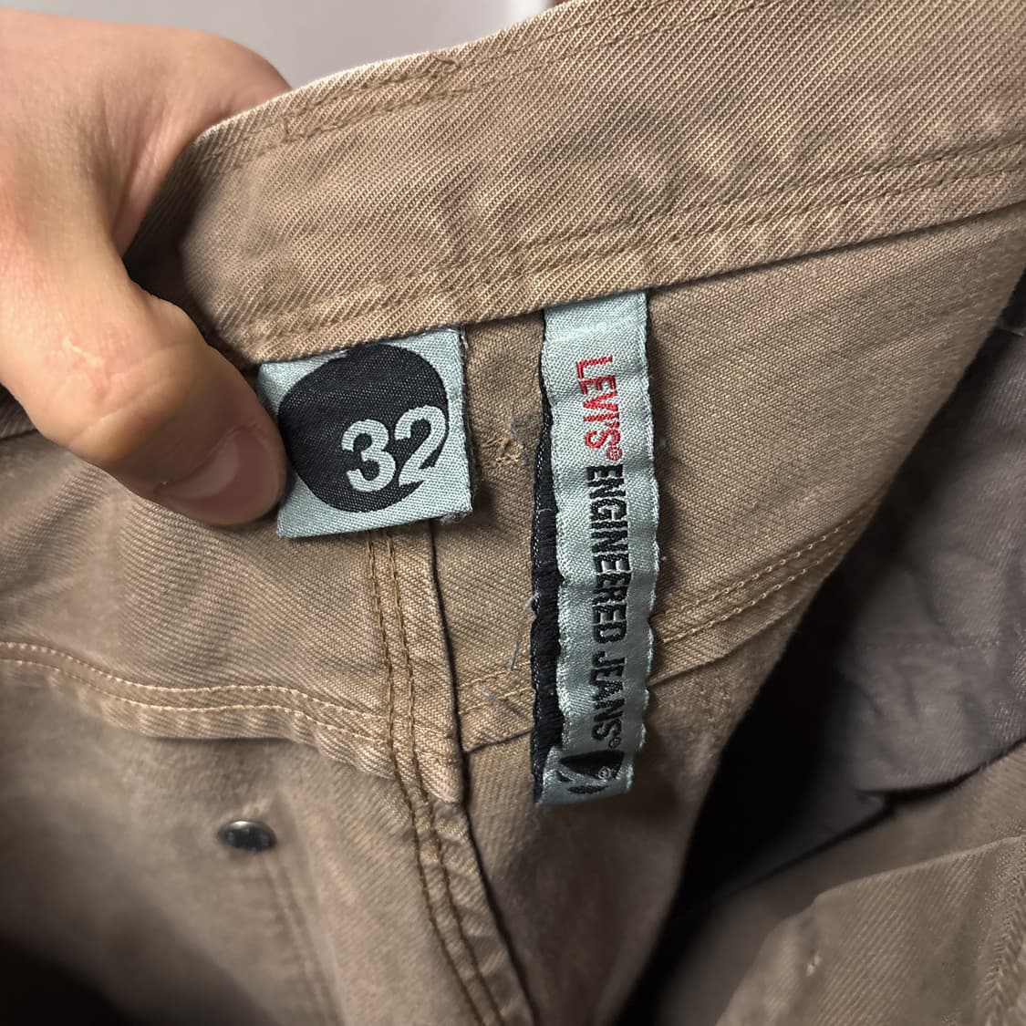 00s 리바이스 엔지니어드 3D커브드 데님팬츠 진베이지 N757 상품이미지8