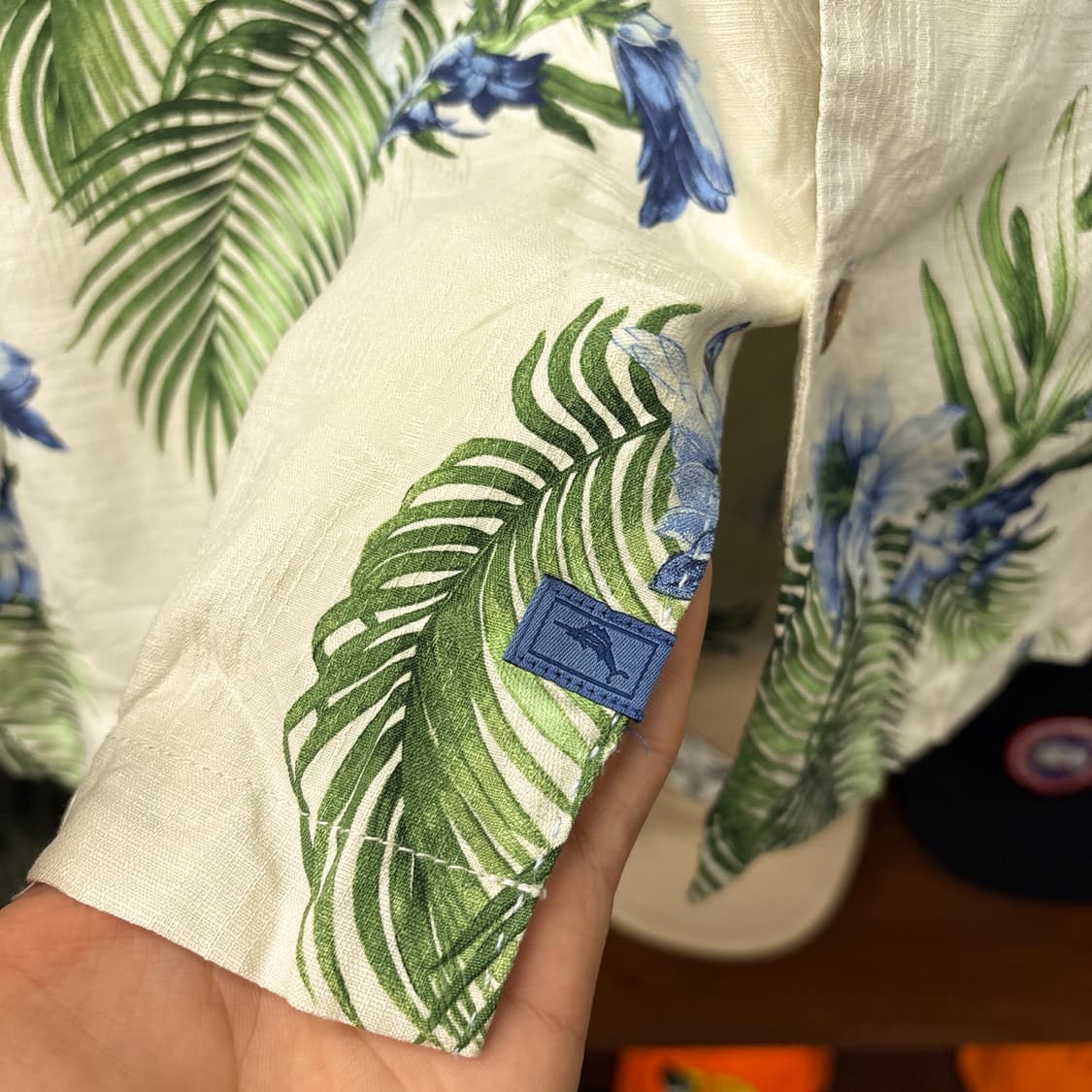 토미바하마 트로피칼 프린팅 실크 자카드 하와이안 셔츠 N1272 상품이미지7