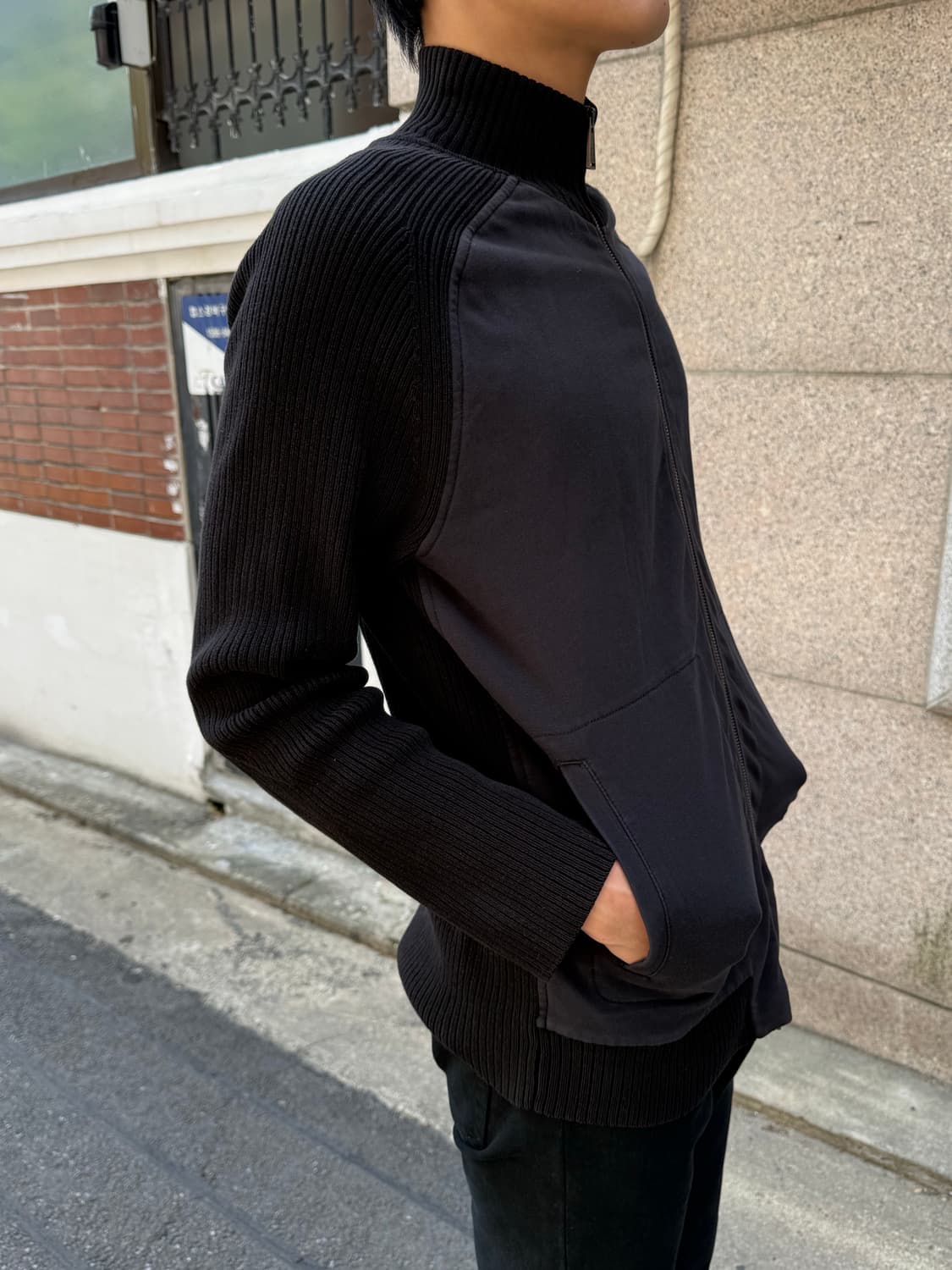 Calvin Klein knit-sweat zip-up 상품이미지1
