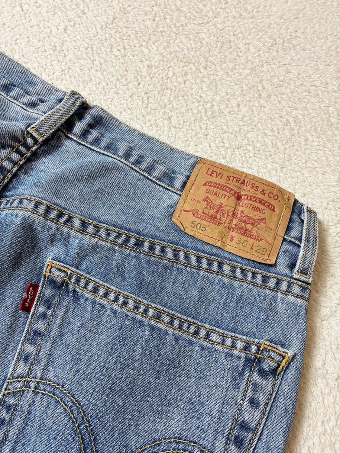 리바이스 505 EGYPT 레귤러핏 데님 팬츠 PN7981 상품이미지7